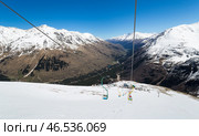 Cable car on the mount Cheget. Стоковое фото, фотограф Юлия Белоусова / Фотобанк Лори