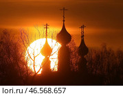 Вид на церквь на закате. Стоковое фото, фотограф Владимир Смирнов / ТАСС / Фотобанк Лори