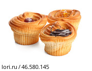 Вкусные краффины на белом фоне. Стоковое фото, фотограф Pixel_shot / Фотобанк Лори