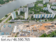 Москва. Вид на строительную площадку новой станции метро (2022 год). Стоковое фото, фотограф Владимир Гердо / ТАСС / Фотобанк Лори