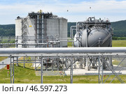 Резервуар для хранения сжиженного природного газа. Стоковое фото, фотограф Юрий Смитюк / ТАСС / Фотобанк Лори