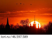 Церквь на закате. Стоковое фото, фотограф Владимир Смирнов / ТАСС / Фотобанк Лори
