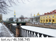 Зима в Санкт-Петербурге. Набережная Крюкова канала около семимостья. Стоковое фото, фотограф Александр Алексеев / Фотобанк Лори