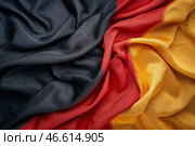 Флаг Германии как символ национальной гордости и поддержки сборной на международных спортивных соревнованиях. Редакционное AI-изображение, AI-художник Anna Leeva / Фотобанк Лори