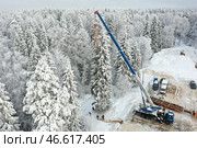 Подъем главной новогодней ели. Стоковое фото, фотограф Гавриил Григоров / ТАСС / Фотобанк Лори