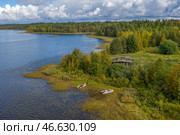 Архангельская область. Лодки на берегу Носовского озера. Стоковое фото, фотограф Илья Тимин / ТАСС / Фотобанк Лори