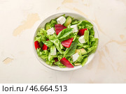Чаша с вкусным свекольным салатом на светлом фоне. Стоковое фото, фотограф Pixel_shot / Фотобанк Лори