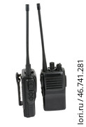Ручная радиостанция на белом фоне. UHF handsets on a white background. Стоковое фото, фотограф Татьяна Д / Фотобанк Лори