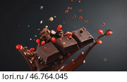Chocolate and Chili Create a Fiery Explosion of Flavor in a Culinary Masterpiece. Стоковое AI-видео, аниматор Оксана Медведева / Фотобанк Лори
