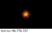 Graphic animation explosion on black background. Стоковая иллюстрация, иллюстратор David Kashakhi / Фотобанк Лори