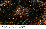 Field with numeric cells pulsates with volume waves. Стоковая иллюстрация, иллюстратор David Kashakhi / Фотобанк Лори