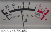 Decibel meter, part of sound equipment. Стоковое видео, видеограф Михаил Коханчиков / Фотобанк Лори