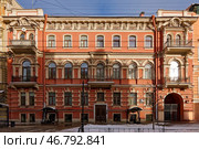 Доходный дом действительного статского советника А. И. Сытенко, 1877. Санкт-Петербург, ул. Чайковского, 18. Редакционное фото, фотограф Александр Селезнев / Фотобанк Лори