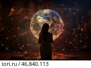 Modern concept of receiving information and sensations. Стоковое AI-изображение, AI-художник Михаил Коханчиков / Фотобанк Лори