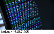 Bitcoin on computer screen with code bitcoin mining. Стоковое фото, фотограф David Kashakhi / Фотобанк Лори