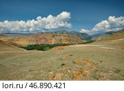 Rocky semi-desert landscape of Kosh-Agach Valley in Altai. Стоковое фото, фотограф Сергей Пристяжнюк (Serg Zastavkin) / Фотобанк Лори