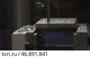 Close up robot hands in milling and drilling metalworking process,mechanical turning metal working ,metal work Industrial. Стоковое фото, фотограф David Kashakhi / Фотобанк Лори