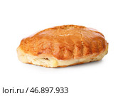 Вкусный сочник с творогом на белом фоне. Стоковое фото, фотограф Pixel_shot / Фотобанк Лори