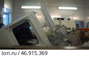 Stage of production of frame for car or truck at factory. Стоковое фото, фотограф David Kashakhi / Фотобанк Лори