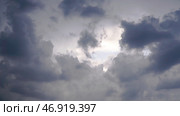 Background of dark clouds before a thunder-storm. Стоковое фото, фотограф David Kashakhi / Фотобанк Лори