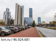 Yekaterinburg-City, Boris Yeltsin street view. Редакционное фото, фотограф EugeneSergeev / Фотобанк Лори