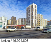 Жилой комплекс «Новокосино» по адресу Московская обл., г. Реутов, Носовихинское шоссе. Редакционное фото, фотограф stargal / Фотобанк Лори