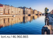 Измайловский мост, река Фонтанка, Санкт-Петербург. Стоковое фото, фотограф Baturina Yuliya / Фотобанк Лори