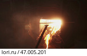 Furnace Blaze The Passionate Heart of the Metalworking Industry and Its Exceptional Craftsmanship. Стоковое фото, фотограф David Kashakhi / Фотобанк Лори