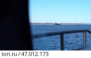 View from window of fishing boat on sunny winter day. Стоковое фото, фотограф David Kashakhi / Фотобанк Лори