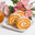 Green tea with carrot and pumpkin dessert prepared for the women's holiday. Стоковое фото, фотограф Неведицына Елена / Фотобанк Лори
