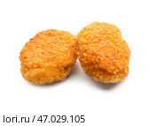 Вкусные самородки на белом фоне. Стоковое фото, фотограф Pixel_shot / Фотобанк Лори