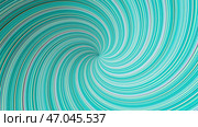Spinning colorful funnel of curved lines, seamless loop. Стоковая иллюстрация, иллюстратор David Kashakhi / Фотобанк Лори
