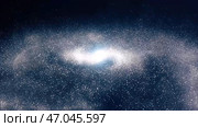 Rotating spiral galaxy - deep space exploration. Стоковое фото, фотограф David Kashakhi / Фотобанк Лори