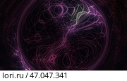 model of sphere, abstract geometric composition from chaotic slow moving shapes and lines. Стоковая иллюстрация, иллюстратор David Kashakhi / Фотобанк Лори