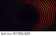 Centralized circles with hypnotic effect on black background. Стоковая иллюстрация, иллюстратор David Kashakhi / Фотобанк Лори