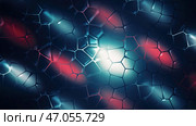 Abstract visualization of microscopic formation in a plant cell, biology science concept. Стоковая иллюстрация, иллюстратор David Kashakhi / Фотобанк Лори