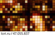Geometric shapes of orange hue shimmer and shine. Стоковая иллюстрация, иллюстратор David Kashakhi / Фотобанк Лори