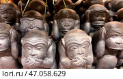 Charming Collection of Playful Monkey Figurines and Sculptures, Artfully Designed. Стоковое видео, видеограф Vladimir Vintonjak / Фотобанк Лори