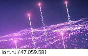 Purple background.Motion.Little sparkles shimmer and scatter in different directions on the footage in abstraction. Стоковое фото, фотограф David Kashakhi / Фотобанк Лори