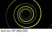 Centralized spiral with line on black background. Стоковая иллюстрация, иллюстратор David Kashakhi / Фотобанк Лори