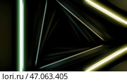 Design.Thick triangles creating portals in animation and moving deeper. Стоковая иллюстрация, иллюстратор David Kashakhi / Фотобанк Лори