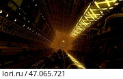 Abstract digital technological background with lights inside machine. Стоковая иллюстрация, иллюстратор David Kashakhi / Фотобанк Лори