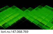 Dance of neon music party squares on a black background. Стоковая иллюстрация, иллюстратор David Kashakhi / Фотобанк Лори