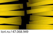 Yellow wide lines looking like old skewed fence. Стоковая иллюстрация, иллюстратор David Kashakhi / Фотобанк Лори
