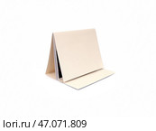 Booklet mockup isolated on a white background. Стоковое фото, фотограф Елена  Попкова / Фотобанк Лори