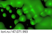 Liquid 3d matter with droplets and wave motion. Стоковая иллюстрация, иллюстратор David Kashakhi / Фотобанк Лори