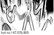 Black and white ripples, curving lines looking loke sketch. Стоковое фото, фотограф David Kashakhi / Фотобанк Лори