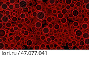 Spawn or bacterium float in liquid substance. Стоковая иллюстрация, иллюстратор David Kashakhi / Фотобанк Лори