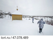 Часовня во имя  иконы Богоматери Казанской. Кильца, Мезенский район, Архангельская область. Стоковое фото, фотограф Яковлев Сергей / Фотобанк Лори