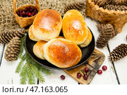 Бабушкины пирожки с капустой и яблоками. Стоковое фото, фотограф Наталья Осипова / Фотобанк Лори